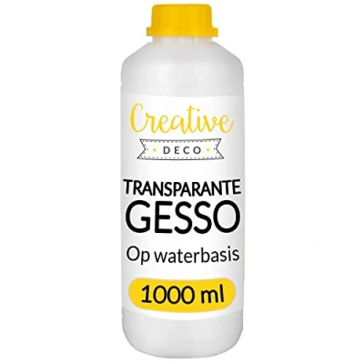 Afbeelding van Creative Deco Transparante Gesso Acryl Primer 1L Schildervoorbereiding