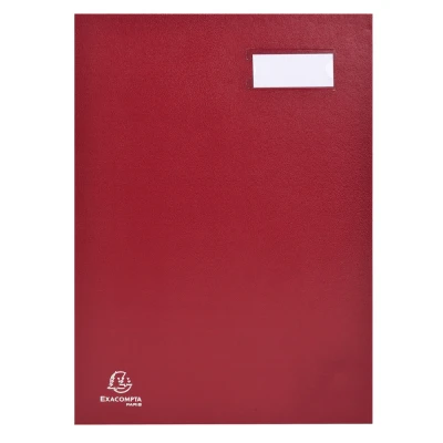 Afbeelding van Exacompta Ref. 22180E 1 Handtekenmap directie linnen rug etikethouder plastic omslag 18 vakken in roze karton met 3 perforaties afmeting 24x32 cm willekeurige kleuren