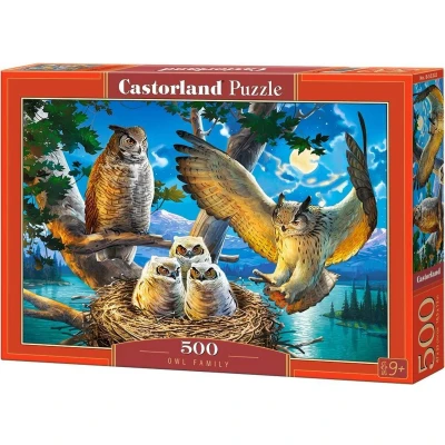 Afbeelding van Castorland Owl Family 500 stukjes