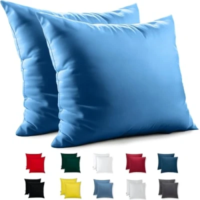 Afbeelding van Flowen Set van 2 Kussensloop 60x60 Microvezel Premium Super Zachte Kussenslopen Resistent en Hypoallergeen Anti Mijt Kussenbeschermer Decoratief met Verborgen rits Wasbaar