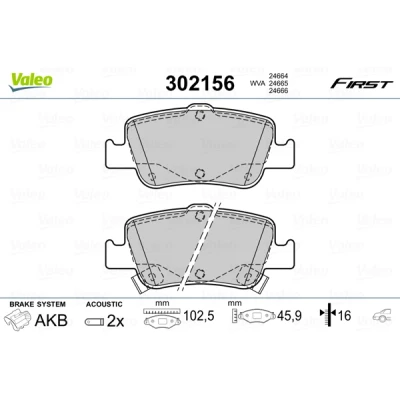 Afbeelding van Valeo Remblokset 302156