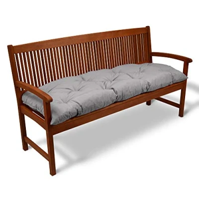 Afbeelding van Beautissu Bankkussen Flair BK Zitkussen Tuinkussen 150x50x8 cm licht grijs kussen voor tuinbank