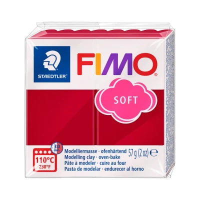 Afbeelding van Fimo klei soft Kersenrood Nummer 26 57Gram