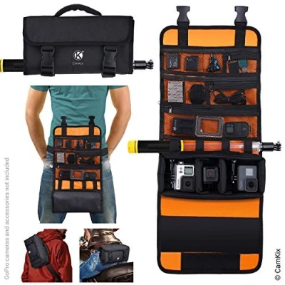 Afbeelding van CamKix Roll Out Bag met riem/schouderriem compatibel GoPro Hero/DJI Osmo Action en andere camera&#039;s