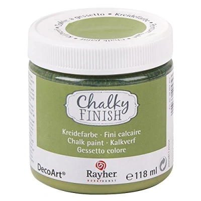 Afbeelding van Rayher 38867452 Chalky Finish op waterbasis, krijtverf voor shabby chic , vintage en landhuis looks, 118 ml (1 stuk), avocado