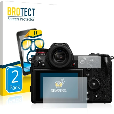 Afbeelding van BROTECT (2 Stuks) Schermbeschermer voor Panasonic Lumix DC S1 / S1R Screen Protector Transparant