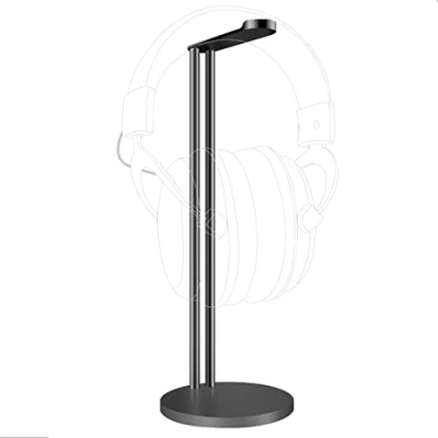 Afbeelding van GEEKRIA Hoofdtelefoonstandaard van aluminiumlegering voor over ear On hoofdtelefoon, gamingheadsethouder, bureaudisplay hoofdtelefoonhanger met stevige zware basis, compatibel Bose, Sony