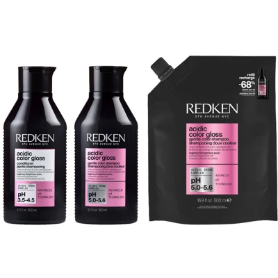 Afbeelding van Redken Acidic Color Gloss Shampoo 300ml + Conditioner Refill 500ml bundel/set/pakket