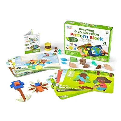 Afbeelding van Pattern Blocks Recycelen &amp; Duurzaamheid puzzel set