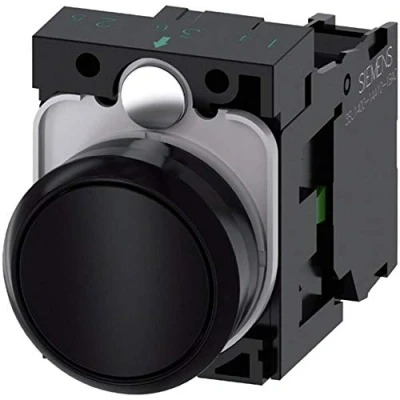 Afbeelding van Siemens 3SU11000AB101BA0 3SU1100 0AB10 1BA0 Druktoets Kunststof frontring, Bedieningsknop vlak Zwart 1 stuk(s)