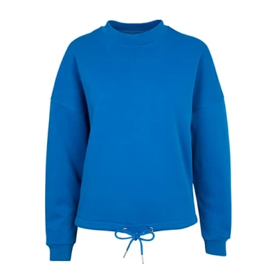 Afbeelding van Build your Brand Ladies ́ Oversize Crewneck BY058 Cobalt Blue