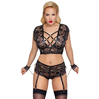 Afbeelding van Cottelli bondage Beha set Zwart