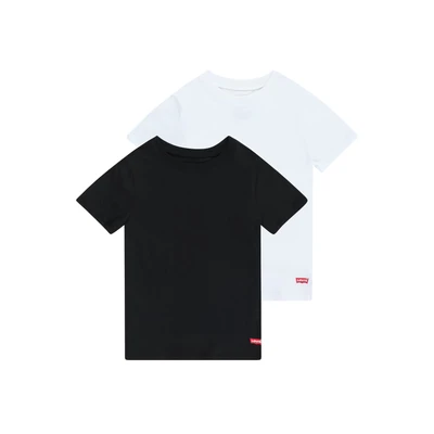 Afbeelding van Levi&#039;s Kids Boy&#039;s Lhb 2Pk T shirt met ronde hals, zwart/wit, S