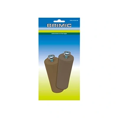 Afbeelding van BRIMIC 91776 rolluikstopper 2 stuks incl. metalen schroef metrisch 6, kunststof bruin, 40 x 20 mm