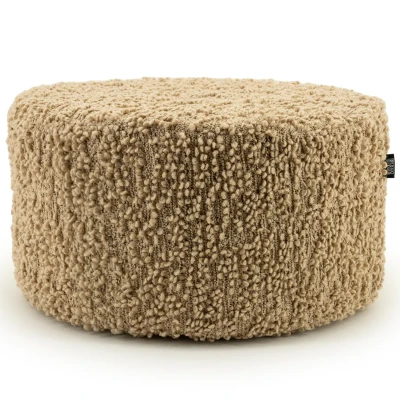Afbeelding van By Boo Poef Vista groot beige Stof