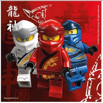 Afbeelding van Lego Ninjago servetten 33x33cm 20 stuks
