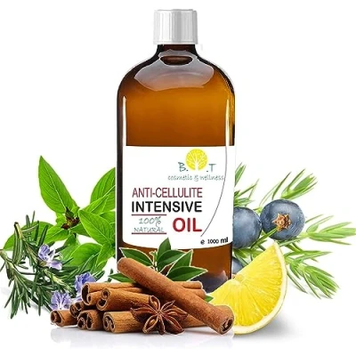 Afbeelding van Anti cellulitisolie, unieke formule, 6 keer effectievere penetratie, 100% natuurlijk, met essentiële oliën en langdurige resultaten, aanbevolen door professionals 1000 ml