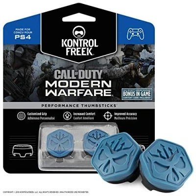 Afbeelding van KontrolFreek Call of Duty Modern Warfare Performance Thumbsticks voor PlayStation 4 (PS4) 2 Mid Rise, Convex Blauw/Zwart