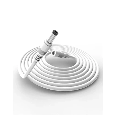 Afbeelding van Tonton CCTV voedingskabel 10 m (33 ft), 2,1 mm x 5,5 mannelijk naar vrouwelijk, 12 V DC verlengkabel, compatibel met beveiligingscamera, DVR, router, printer, ledstrip (wit)