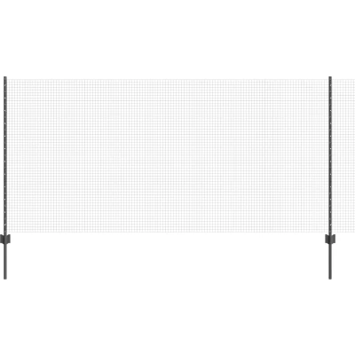 Afbeelding van vidaXL Gelaste Draad Fence met 22 U Palen Grijs 1.2x25 m Staal