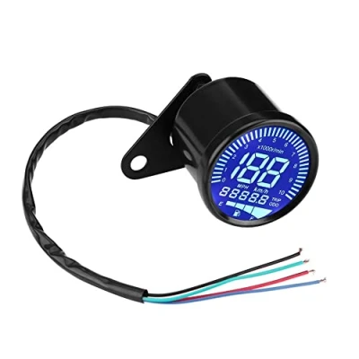 Afbeelding van Motorfiets snelheidsmeter digitale kilometerteller 66 mm universele toerenteller