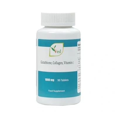 Afbeelding van Verminderde L glutathion, collage en vitamine C tabletten VED Super cel Voedingssupplement Huid bleken, anti aging 1000 mg x 90