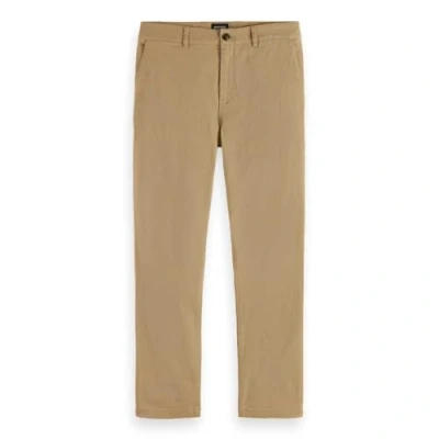 Afbeelding van Scotch &amp; Soda Heren Core Drift KatoenBlend Twill Chino Broek, zand 0137, 36W x 30L