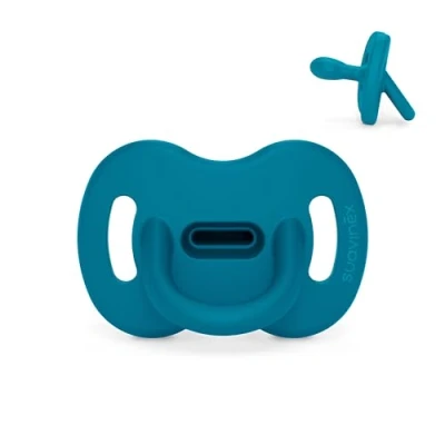Afbeelding van Suavinex Siliconen fopspeen, 0/6 maanden en pasgeborenen, Fysiologische Sx Pro zuiger, zacht flexibel, ideaal om te slapen, respecteert de mondontwikkeling, Colour Essence, Deep Ocean