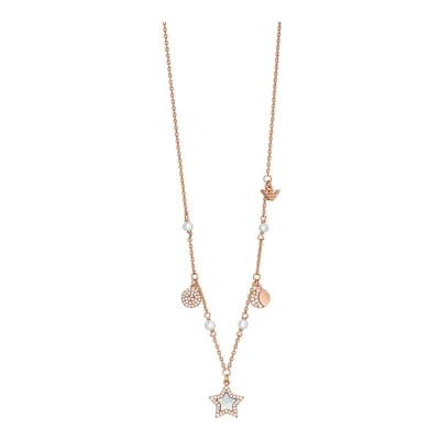 Afbeelding van Emporio Armani dames Sentimental ketting met zirkonia EGS3106221 in de kleur Roségoud