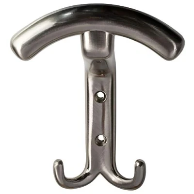 Afbeelding van Gedotec GR10077 Universele garderobehaken, universeel, roestvrij staal, kledinghaken, 140 x 19 mm, wandhaak om te schroeven, 1 stuk, wandgarderobe met bevestigingsmateriaal