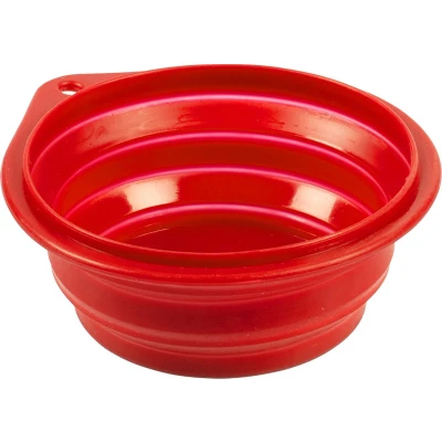 Afbeelding van Duvoplus Drinkbak Hond Silicone Reiskom 250ml 11cm Rood 1st