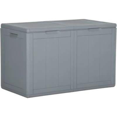 Afbeelding van vidaXL Tuinbox 180 L PP rattan grijs