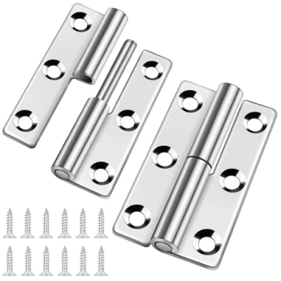 Afbeelding van Bolatus Afneembaar scharnieren, 2 stuks, 6,5 cm, klein roestvrij staal, 304 deurscharnieren, afneembare inklapbaar, voor rechtshandigen