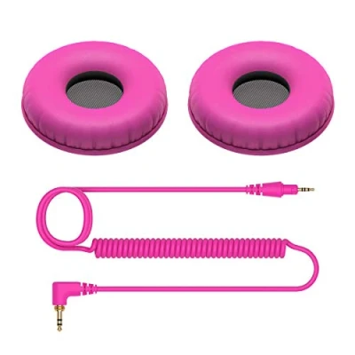 Afbeelding van Pioneer DJ HC CP08 V oorkussens en spiraalkabel voor HDJ CUE1 (roze)