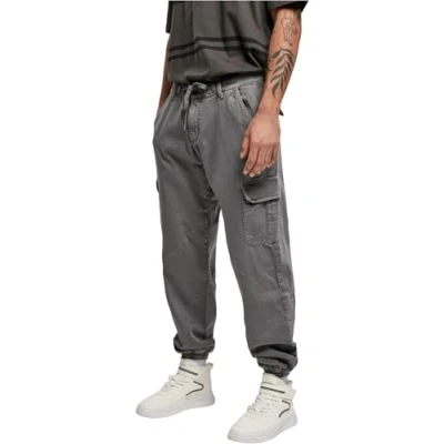 Afbeelding van Urban Classics Cargobroek voor heren, tailleband met trekkoord, knoop en ritssluiting, joggingbroek opgestikte zijzakken, maat 30 tot 44, asphalt, 38