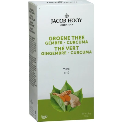 Afbeelding van Jacob Hooy Groene Thee Gember Curcuma 20ST