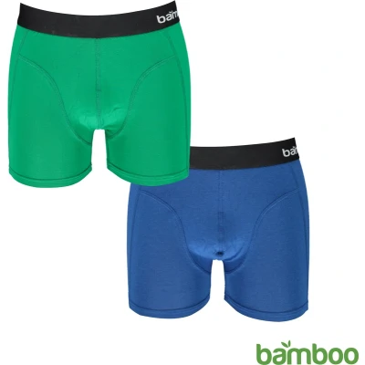 Afbeelding van Bamboo Basic Onderbroek Heren Blue Green 2 pack 500 M Multicolour Sportondergoed