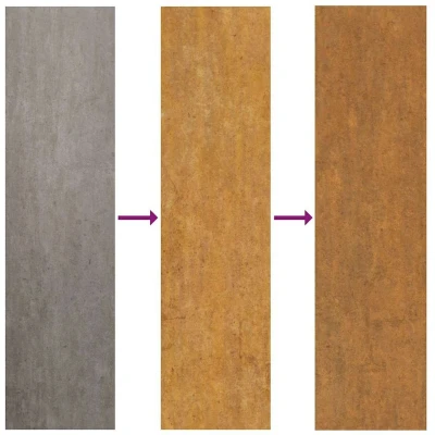Afbeelding van vidaXL Weerbestendig staal/Bruin staal 35 x 100 cm