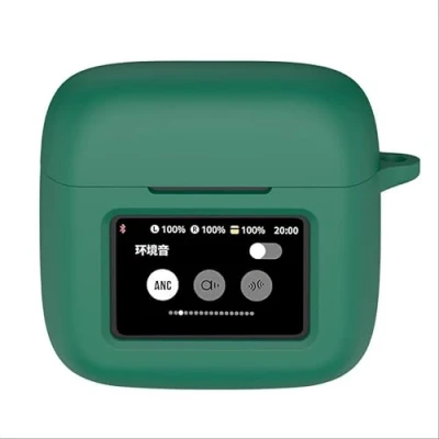 Afbeelding van GIOPUEY Cilicone hoes compatibel met JBL Tour Pro 3, ultradunne zachte hoes, slim fit, anti val, niet gemakkelijk vuil ArmyGreen