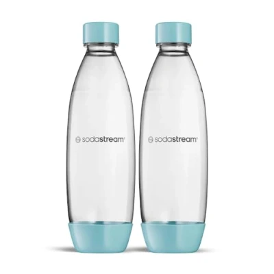 Afbeelding van Sodastream Vaatwasmachinebestendige zekeringsflessen voor bruiswatertoestellen DUO, TERRA, E ART, GAA, lichtblauw, 2 stuks
