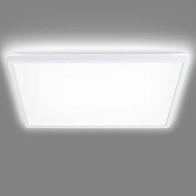 Afbeelding van Navaris LED plafondlamp Vierkante lamp voor aan het plafond Ultra plat Met indirecte verlichting Dimbaar 42 x 2,5 cm 22W