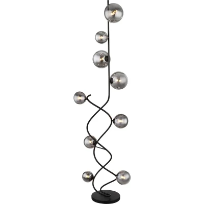 Afbeelding van Globo vloerlamp Riha zwart metaal 56133 9S