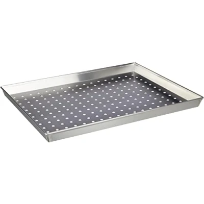 Afbeelding van Pentole Agnelli Gebak &amp; Pizza Geperforeerde Rechthoekige Bakpan, Afmeting 45 x 35 3 cm, Aluminium, Zilver, cm