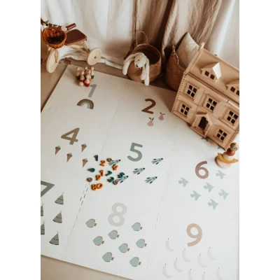 Afbeelding van Play&amp;go 2 in 1 foam speelmat eevaa numbers 180x180 cm