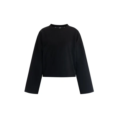 Afbeelding van DREIMASTER vintage Dames Oversized Sweatshirt XS / Zwart 51% Katoen 49% Polyester