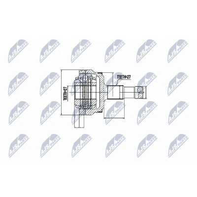 Afbeelding van Homokineet reparatie set, aandrijfas NTY NPZ ME 017