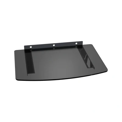 Afbeelding van Wandplank Muurbeugel 36 x 25 cm Zwart voor o.a. DVD / Blu ray TV decoder Satelliet tuner Gameconsole