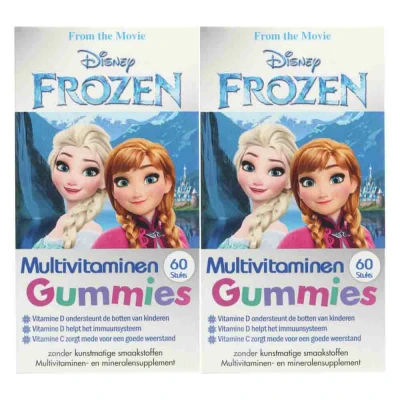 Afbeelding van Gratis Verzending: 2x Disney Multivitamines Frozen 60 gummies