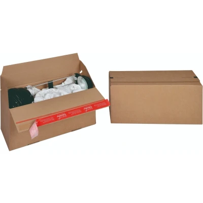 Afbeelding van 10x ColomPac® eurobox collomoduul maat L 394 x 144 187 mm B golf (± 3,0 mm) Karton Universele verzenddozen
