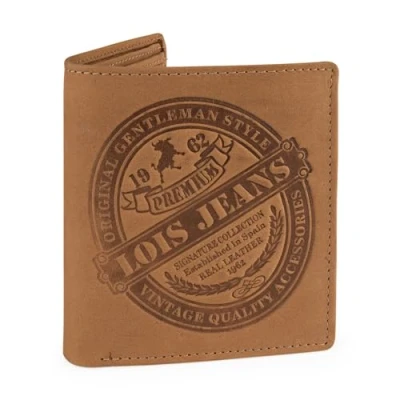 Afbeelding van Lois Portemonnee Leer Heren Functioneel en Duurzaam Wallet For Men, Mens met Tijdloze, Bestendige Leer. RFID Portemonnee. 207506, Bruine